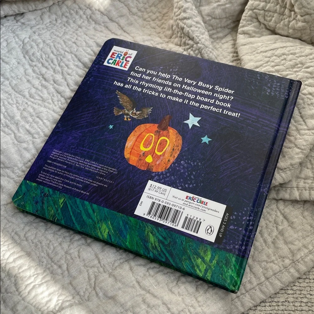3/$25 🪩 The Busy Spider Eric Carle Halloween | Kids Halloween Board Book